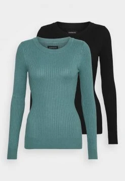 Budget 🎁 Even&Odd Damen 2 PACK - Strickpullover - Black/turquoise ✔️ -Even Od Verkaufe 0593df01544b4d2db0916f29e18881c6