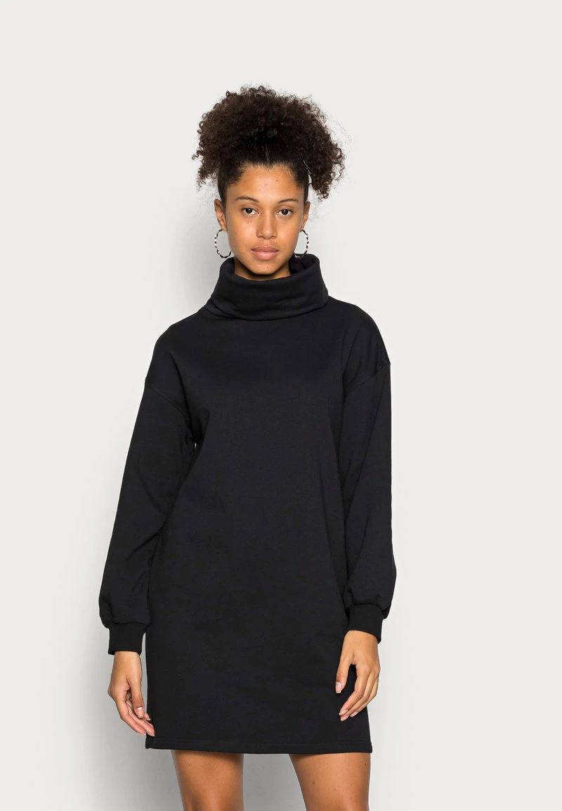Rabatt 👍 Even&Odd Damen Casual Sweat Collar Winter Mini 😍 Dress - Freizeitkleid - Black ⭐ 3 Rabatt 👍 Even&Odd Damen Casual Sweat Collar Winter Mini 😍 Dress - Freizeitkleid - Black ⭐