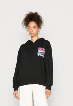 Coupon 😍 Even&Odd Damen 70'S GOOD PRINT OVERSIZED HOODIE - Sweatshirt - Black ✨