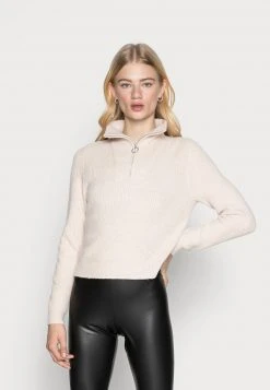 Bestes Angebot ❤️ Even&Odd HALF ZIP JUMPER - Strickpullover - Beige | Damen ✨