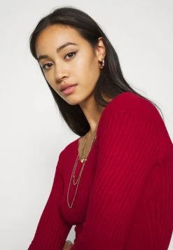 Blitzangebot 👍 Even&Odd Damen KNIT V NECK MIDI BODYCON DRESS - Etuikleid - Red 👍 -Even Od Verkaufe 1096c7c7aa694078b847ee8f6a35217a