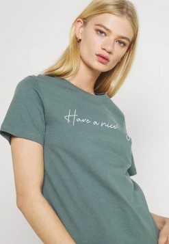 Aktion 💯 Even&Odd Damen T-Shirt Print - Green ✨ -Even Od Verkaufe 14166e7732f04ec7a26adef5474827d0
