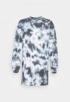 Neu ✨ Even&Odd Damen CREW NECK TYE DIE DRESS - Freizeitkleid - Black/white 🎉 -Even Od Verkaufe 1561ed7e8fa141bab090777eebe324f4