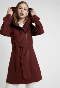 Besorgen 🔔 Even&Odd Damen Klassischer Mantel - Bordeaux 👍