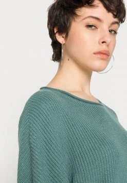 Schlussverkauf 👏 Even&Odd Damen OVERSIZE CROPPED ROLLED EDGE JUMPER - Strickpullover - Green ✔️ -Even Od Verkaufe 163b2bb5f24c4e5ab5c656ff93b3fefd