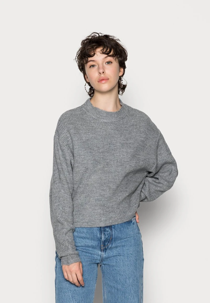 Am billigsten 🔔 Even&Odd Damen BAT SHAPE MOCK NECK SHORTER - Strickpullover - Mottled Grey ✔️ 3 Am billigsten 🔔 Even&Odd Damen BAT SHAPE MOCK NECK SHORTER - Strickpullover - Mottled Grey ✔️