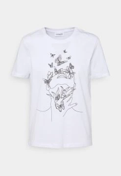 Brandneu 🧨 Even&Odd Damen T-Shirt Print - White 🤩