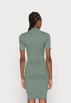 Neu 🌟 Even&Odd Damen PERKIN NECK SHORT SLEEVE 🤩 DRESS - Strickkleid - Olive ✨ -Even Od Verkaufe 1f83f1ed47aa44a8b632f9fa13581ffe