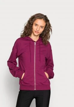 Billig ⌛ Even&Odd Damen BASIC HOODIE JACKET WITH POCKETS - Kapuzenpullover - Purple ✨