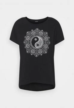 Großhandel ⌛ Even&Odd T-Shirt Print - Black | Damen ❤️ -Even Od Verkaufe 218a053cfa174641aa4143ee25d2de0d