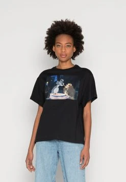 Billig 🔔 Even&Odd T-Shirt Print - Black | Damen 😉