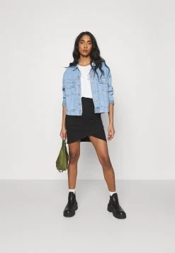 Blitzangebot ❤️ Even&Odd Damen Asymetric Overlap Wrap Mini High Waisted Skirt - Bleistiftrock - Black ❤️ -Even Od Verkaufe 230d30b3ce344803b3579b5d22c0ca21