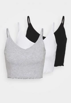 Bestes Angebot ✨ Even&Odd Damen STRAPPY LETTUCE CROP 3 PACK - Top - Black/white/grey 👍 -Even Od Verkaufe 277e0f5f7d614268914a0bd15fef6dc9