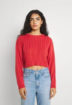 Beste Bewertungen von ✔️ Even&Odd Damen CROPPED LOOSE CABLE JUMPER - Strickpullover - Light Red 🌟