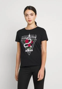 Bester Verkauf ⌛ Even&Odd T-Shirt Print - Black | Damen 🌟