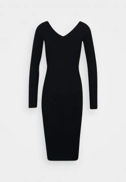 Bestes Angebot 🎁 Even&Odd Damen KNIT V NECK MIDI BODYCON DRESS - Etuikleid - Black 💯 -Even Od Verkaufe 2d27c6c10d9e4537ba4f05123f9090c8