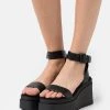 Auslauf 😍 Even&Odd Damen Plateausandalette - Black ✔️ -Even Od Verkaufe 2f271b32d08f4ba3b7163119322dac89