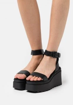 Auslauf 😍 Even&Odd Damen Plateausandalette - Black ✔️