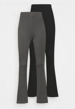 Schlussverkauf 🧨 Even&Odd Damen 2er PACK - Leggings - Hosen - Black/mottled Dark Grey ❤️