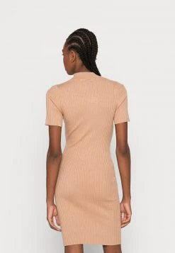 Coupon 🥰 Even&Odd Damen PERKIN NECK SHORT SLEEVE DRESS - Strickkleid - Camel 👍 -Even Od Verkaufe 318b39899bc943aea025c9bfde5731e7