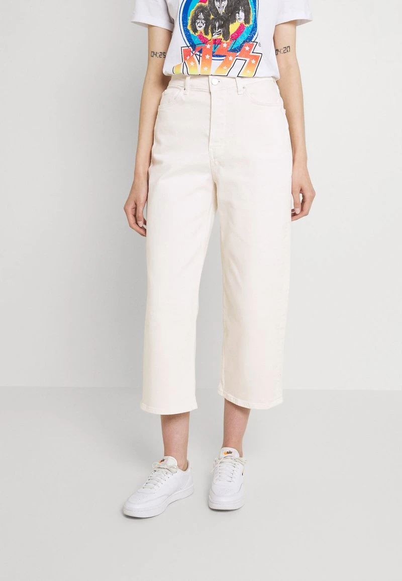 Budget 👏 Even&Odd Wide Leg Cropped Jeans - Jeans Straight Leg - White | Damen 👏 3 Budget 👏 Even&Odd Wide Leg Cropped Jeans - Jeans Straight Leg - White | Damen 👏