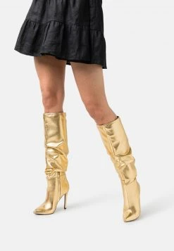 Coupon 🎁 Even&Odd Damen High Heel Stiefel - Gold 💯