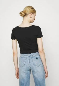 Budget ❤️ Even&Odd Damen T-Shirt Basic - Black 👍 -Even Od Verkaufe 3db40cef792d4f498b18fdc8e61ac458