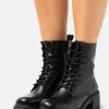 Rabatt ⭐ Even&Odd Damen Schnürstiefelette - Black 🔔