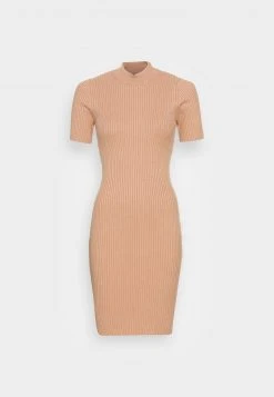 Coupon 🥰 Even&Odd Damen PERKIN NECK SHORT SLEEVE DRESS - Strickkleid - Camel 👍 -Even Od Verkaufe 42f607d1a3124738a1bd7faf6f6fef39