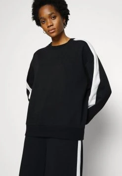 Aktion 🌟 Even&Odd Damen OVERSIZED SWEATSHIRT WITH STRIPE - Sweatshirt - Black ✨ -Even Od Verkaufe 455979d41774411c90fa0ce5c54d0e79