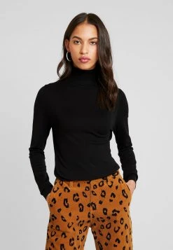 Bestpreis ⭐ Even&Odd BASIC TURTLE NECK JUMPER - Strickpullover - Black | Damen 🤩