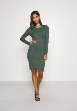 Budget 😉 Even&Odd Damen Knit Mini Wide Rib Basic Dress - Etuikleid - Green 🎁 -Even Od Verkaufe 4aeba7d857e64a25a24c367ee173191c