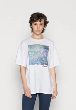 Rabatt 😉 Even&Odd Damen T-Shirt Print - White 😍