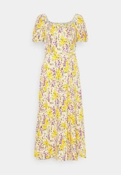Auslauf ✨ Even&Odd Freizeitkleid - Yellow/purple | Damen ✔️