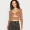 Am billigsten 🌟 Even&Odd Damen Langarmshirt - Brown ❤️ -Even Od Verkaufe 5270738efc36458bb753e1e427b70ffa