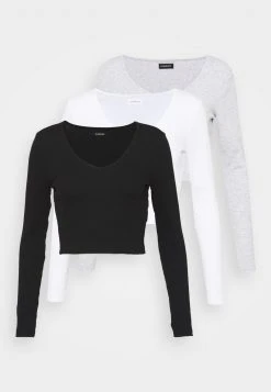 Neu 😉 Even&Odd Damen 3 PACK - Langarmshirt - Black/white/grey ⭐ -Even Od Verkaufe 54cc7ea115d5470eb40a81d80fee14d1