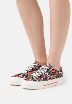 Billig 🧨 Even&Odd Damen Sneaker Low - Black/red 🌟