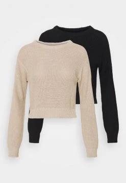 Top 10 ⭐ Even&Odd Damen 2 PACK - Strickpullover - Black/beige 🎁