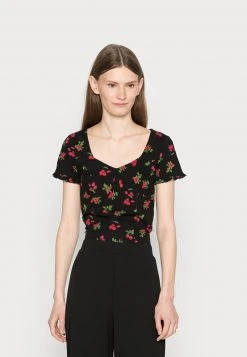 Rabatt ⌛ Even&Odd Damen T-Shirt Print - Black 🔔