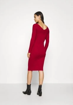 Blitzangebot 👍 Even&Odd Damen KNIT V NECK MIDI BODYCON DRESS - Etuikleid - Red 👍 -Even Od Verkaufe 70306199bd224f1ba6fa6dd4ace3bb59