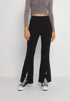 Top 10 🥰 Even&Odd Damen SPLIT FRONT FLARED - Stoffhose - Black 🤩