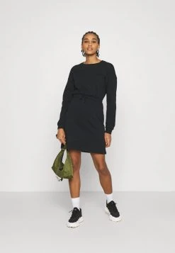 Bester Verkauf 🎁 Even&Odd Damen Sweat Mini Drawstring Waist 💯 Dress - Freizeitkleid - Black ❤️ -Even Od Verkaufe 710331319acf4484aaa7d9a38ca4e5fb