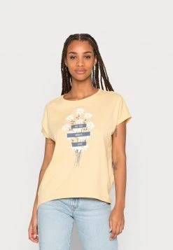 Großhandel 💯 Even&Odd Damen T-Shirt Print - Yellow ❤️