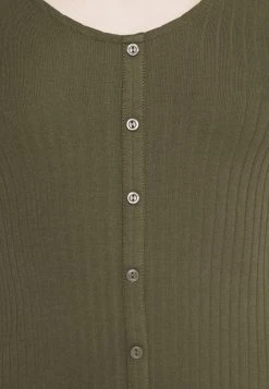 Bestpreis 😉 Even&Odd Ribbed Button Through Mini ✔️ Dress - Strickkleid - Green | Damen ⌛ -Even Od Verkaufe 7615731d40f24e5b8b54daaa1a5ed179