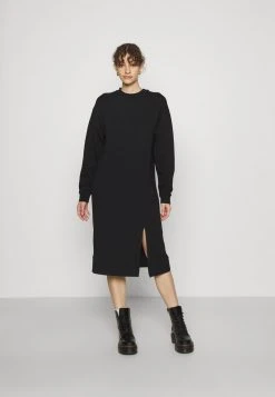 Top 10 🧨 Even&Odd Damen SWEAT - Midi Slit Dress - Freizeitkleid - Black 🔥