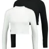 Bestpreis ⌛ Even&Odd Damen 2 PACK - Langarmshirt - White/black 🎁 -Even Od Verkaufe 7acfeca2aba84eb3a9ac00dde2b02b2d