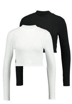 Bestpreis ⌛ Even&Odd Damen 2 PACK - Langarmshirt - White/black 🎁
