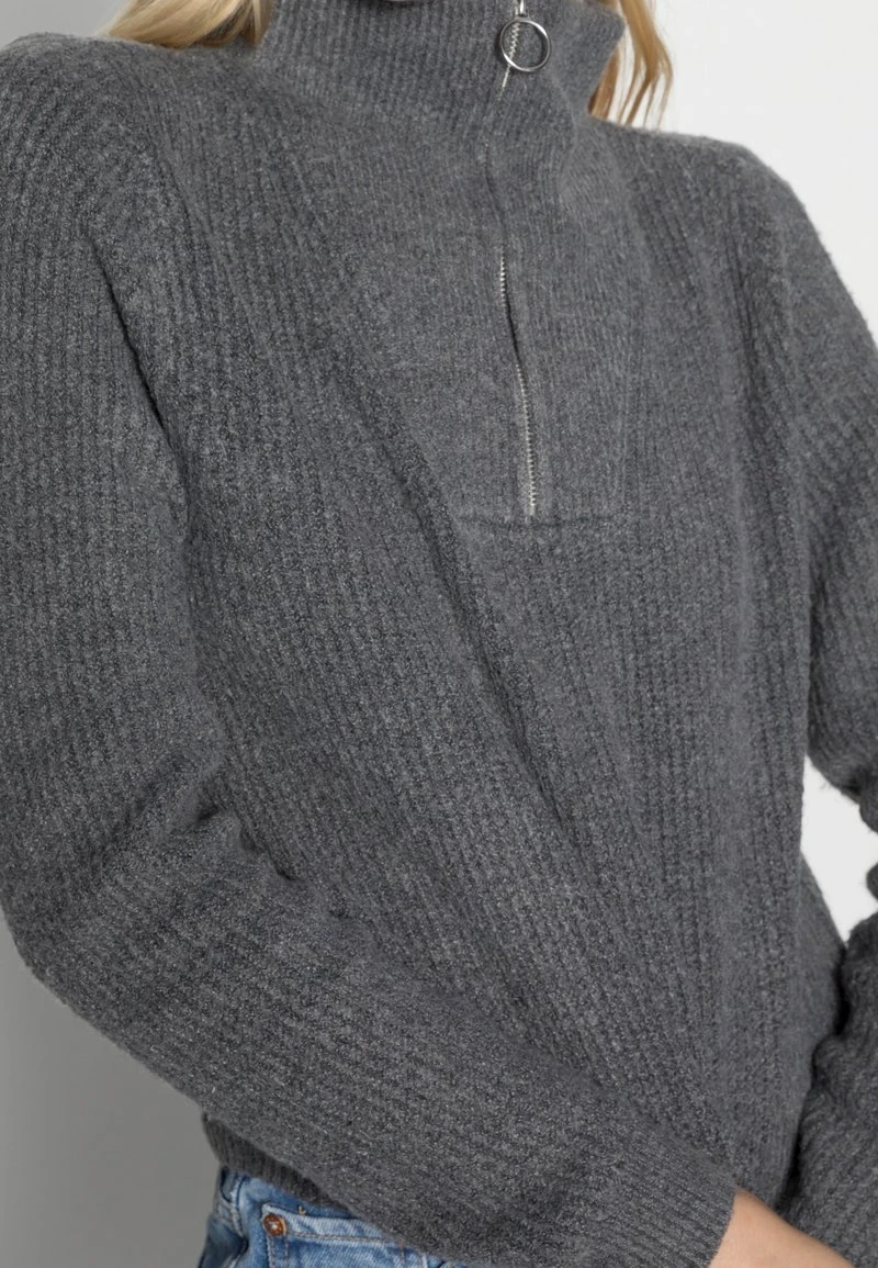 Brandneu ✨ Even&Odd HALF ZIP JUMPER - Strickpullover - Mottled Dark Grey | Damen 🥰 7 Brandneu ✨ Even&Odd HALF ZIP JUMPER - Strickpullover - Mottled Dark Grey | Damen 🥰 – Bild 5