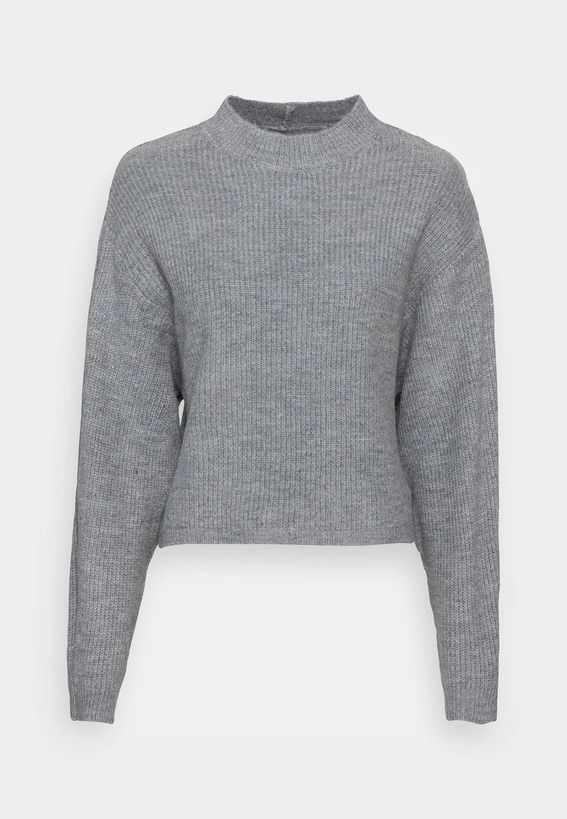 Am billigsten 🔔 Even&Odd Damen BAT SHAPE MOCK NECK SHORTER - Strickpullover - Mottled Grey ✔️ 6 Am billigsten 🔔 Even&Odd Damen BAT SHAPE MOCK NECK SHORTER - Strickpullover - Mottled Grey ✔️ – Bild 4