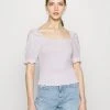 Top 10 🤩 Even&Odd T-Shirt Basic - Lilac | Damen 🤩 -Even Od Verkaufe 86546fd6680548aca476154486dc9700